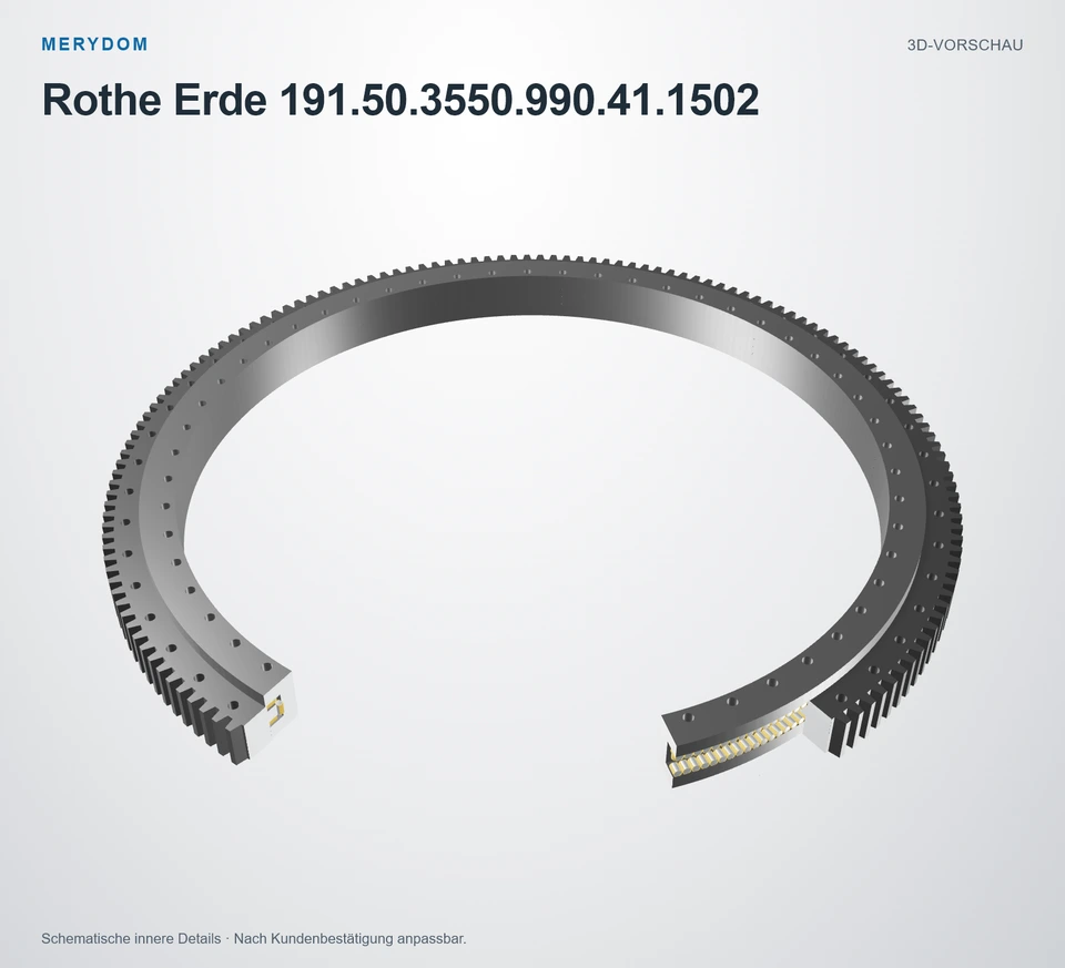 Vorschau des 3D-Modells des MERYDOM-Ersatzdrehkranzes für Rothe Erde 191.50.3550.990.41.1502.