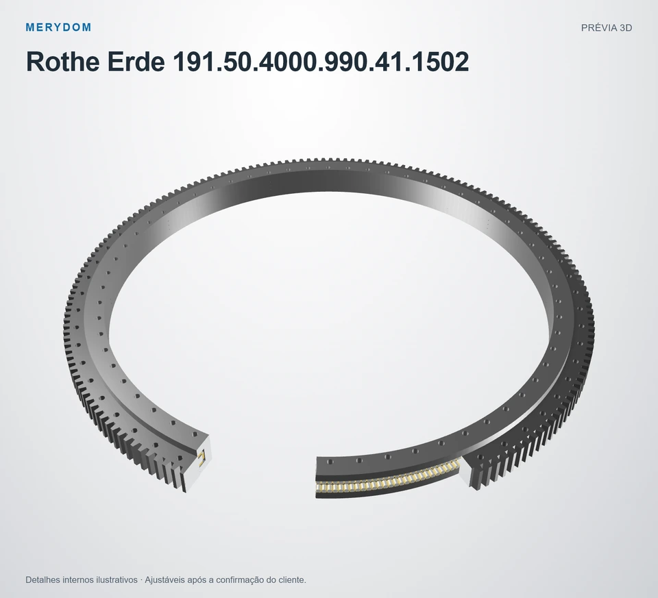 Prévia do modelo 3D do rolamento de giro de substituição MERYDOM para Rothe Erde 191.50.4000.990.41.1502.