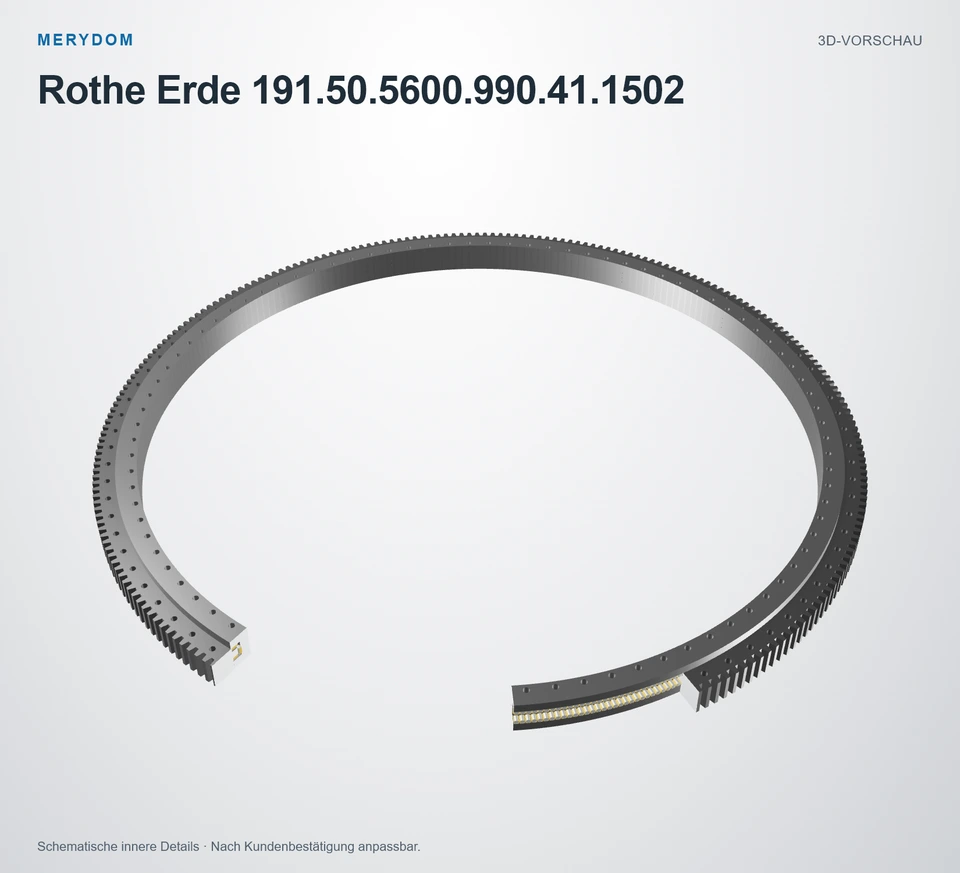 Vorschau des 3D-Modells des MERYDOM-Ersatzdrehkranzes für Rothe Erde 191.50.5600.990.41.1502.