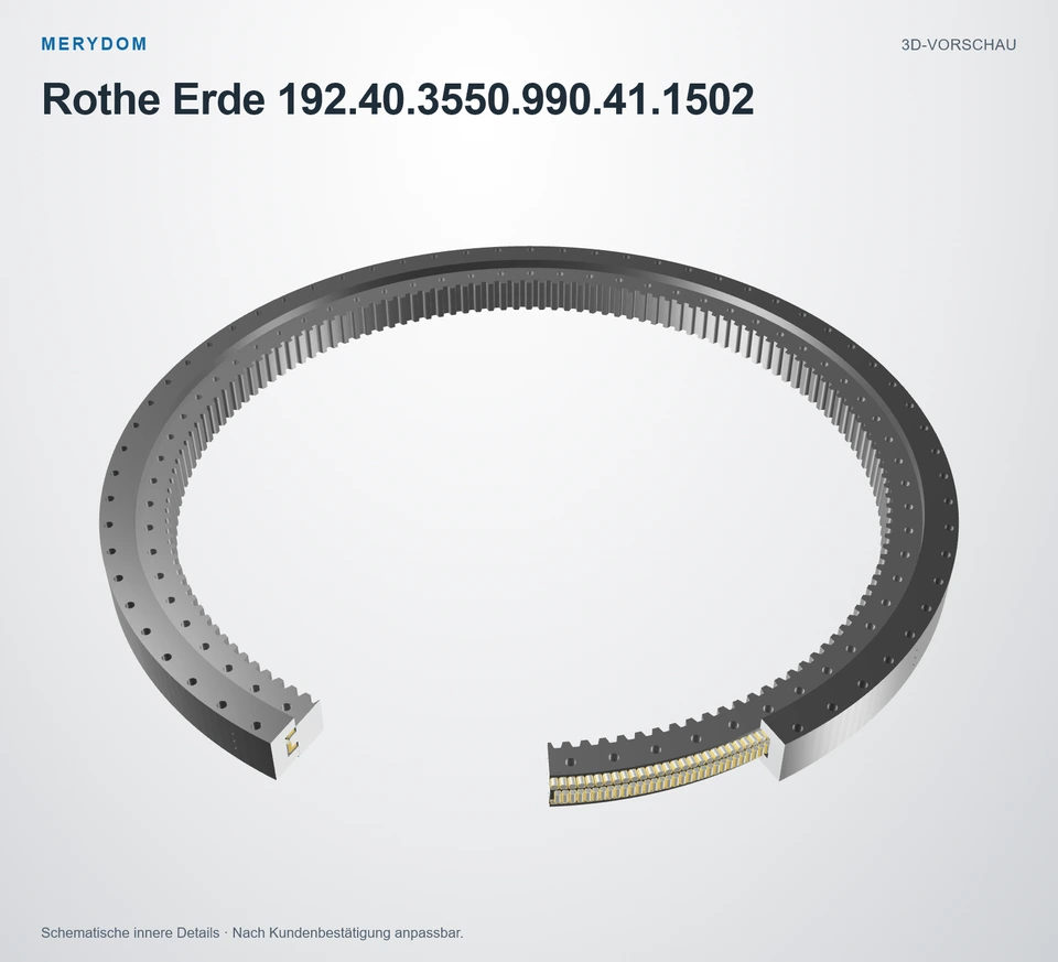 Vorschau des 3D-Modells des MERYDOM-Ersatzdrehkranzes für Rothe Erde 192.40.3550.990.41.1502.