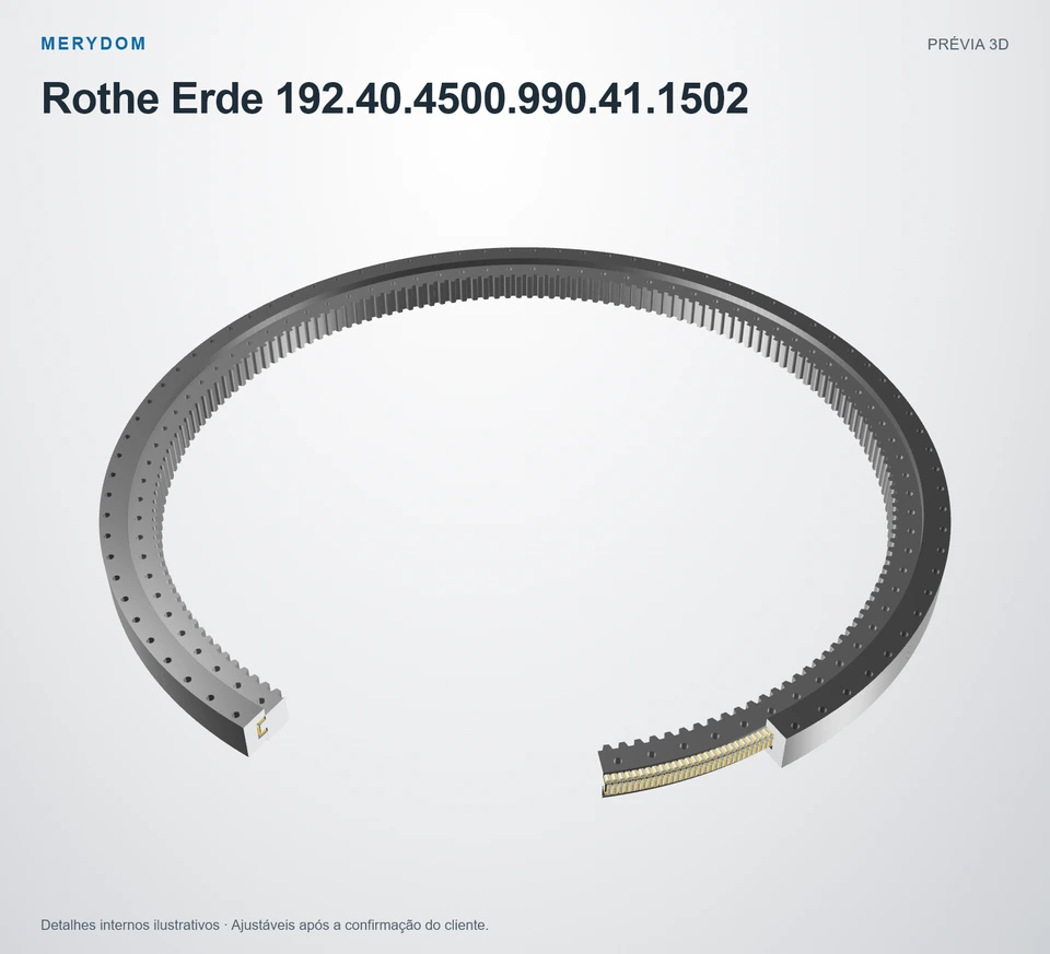 Prévia do modelo 3D do rolamento de giro de substituição MERYDOM para Rothe Erde 192.40.4500.990.41.1502.