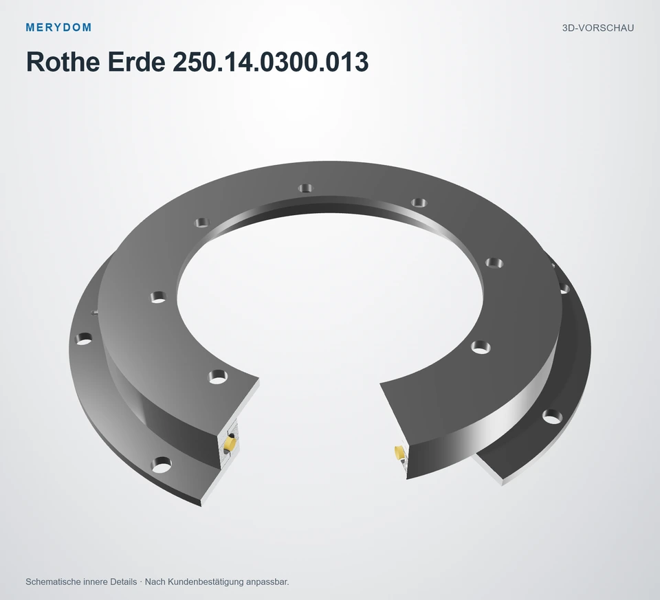 Vorschau des 3D-Modells des MERYDOM-Ersatzdrehkranzes für Rothe Erde 250.14.0300.013.