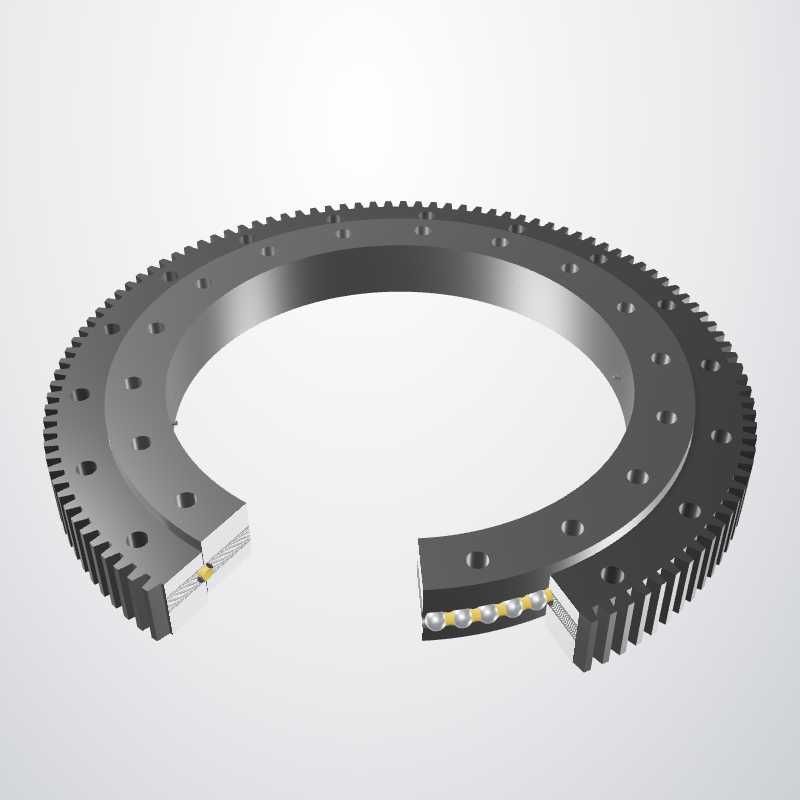 Tibet Makina 0498E-01B-100 — Single-row four-point contact ball — 3D