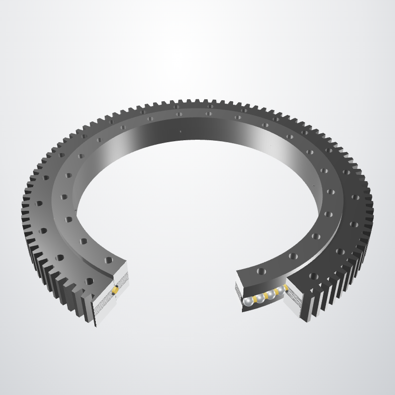 Tibet Makina 0872E-01B-100 — Single-row four-point contact ball — 3D