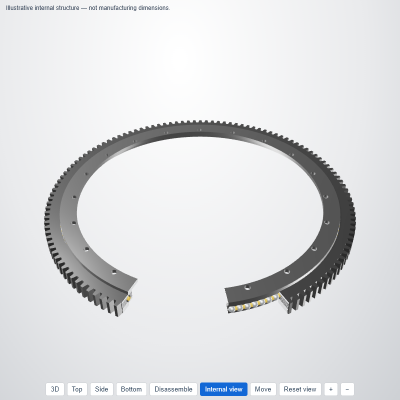 Torriani Gianni E.1050.20.00.C — Flanged ball slewing bearing — 3D