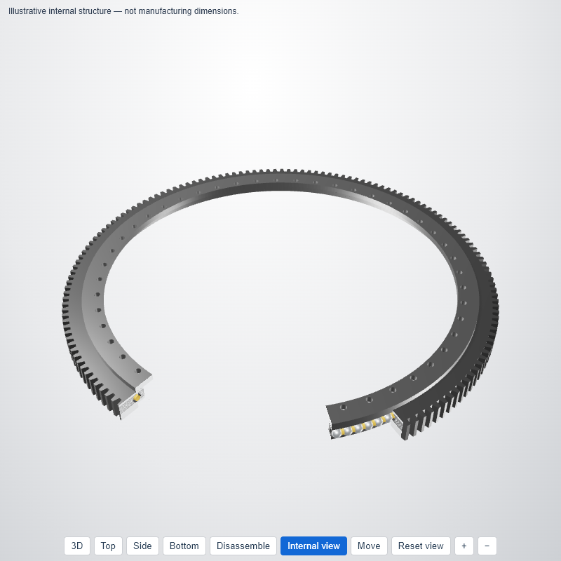 Torriani Gianni E.1600.32.00.C — Flanged ball slewing bearing — 3D
