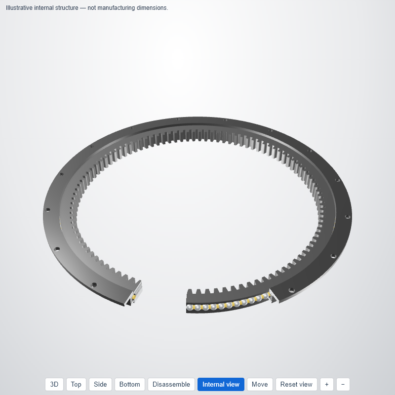 Torriani Gianni I.1050.20.00.C — Flanged ball slewing bearing — 3D