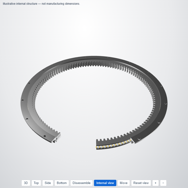 Torriani Gianni I.1200.20.00.C — Flanged ball slewing bearing — 3D