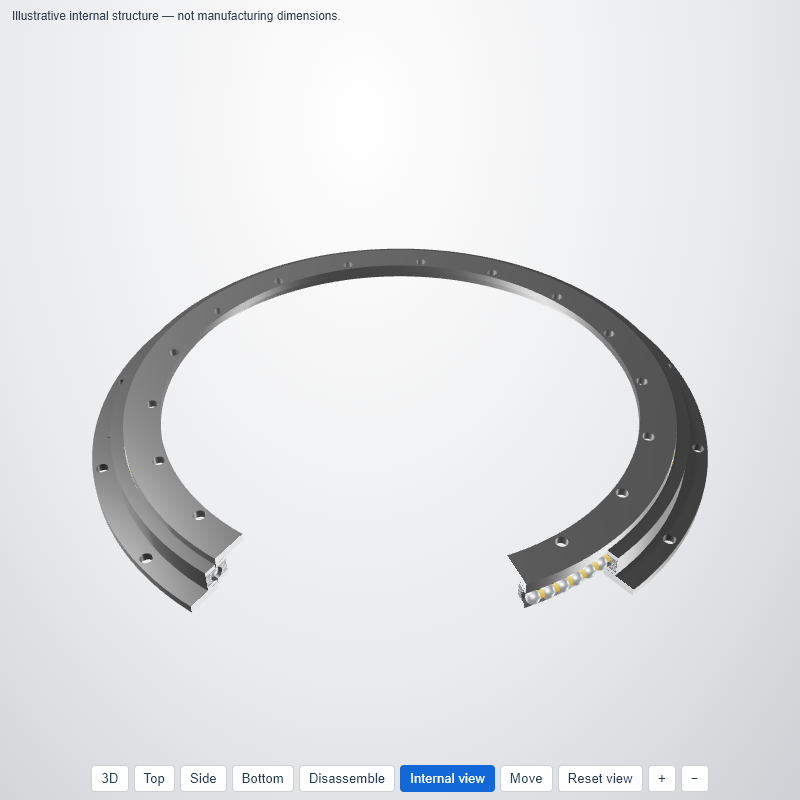 Torriani Gianni SD.950.20.00.C — Flanged ball slewing bearing — 3D