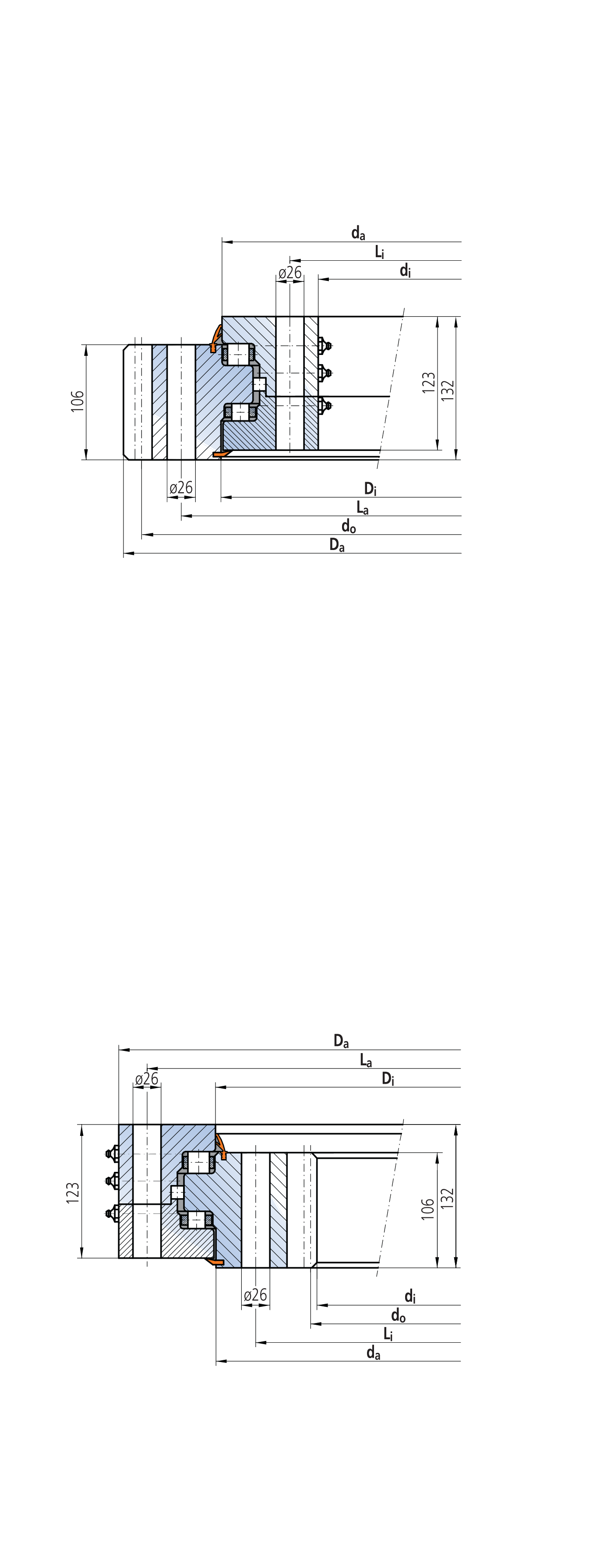 IMO 31-20 1800/2-06730 slewing bearing replacement dimensional drawing