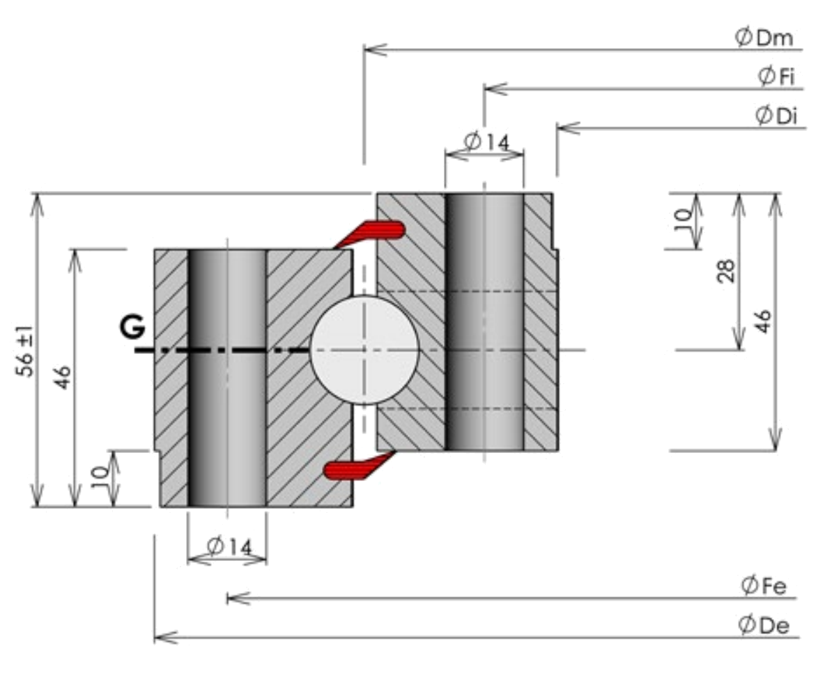 ROLLIX 39-0941-01 slewing bearing replacement dimensional drawing